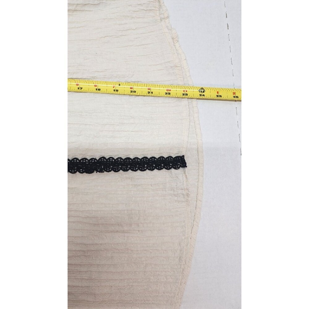 Vintage-Inspired Cream & Black Embroidered Ruffle Sleeve Blouse By Mine - Picture 16 of 16